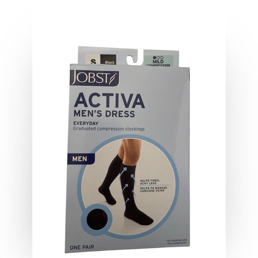 Jobst Actuva Men's Black Dress Compression Stocking Socks